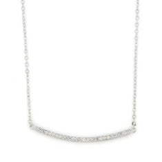 Classic Pave Bar Necklace - Onyx and Blush
 - 3