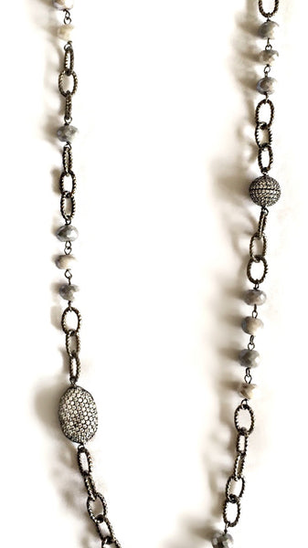 Labradorite Link Necklace (STERLING)