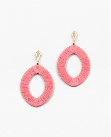 Pink Fabric Earrings