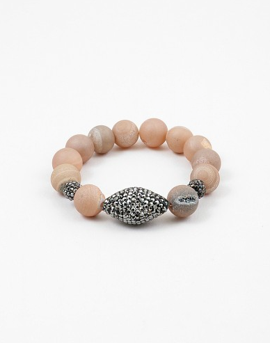 Lava Beads with Black Pave