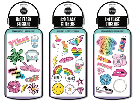 H2O Flask Stickers (various)
