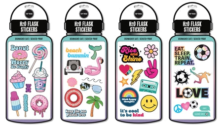 H2O Flask Stickers (various)
